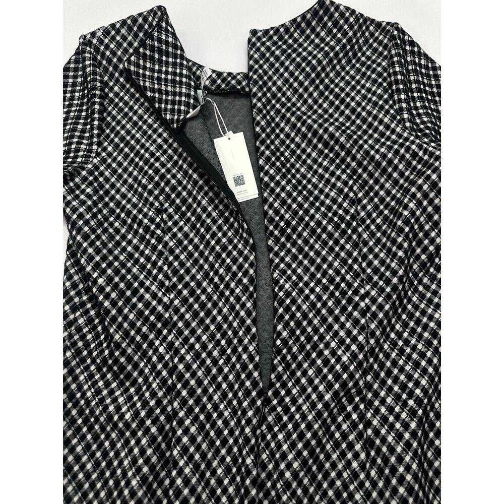 NWT SPANX Ponte Jacquard Plaid Mini Dress Black and White Size Medium - Picture 7 of 12